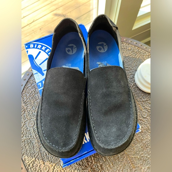NEW BIRKENSTOCK UTTI SUEDE SLIP ON SHOES IN BLACK 45 12 main image 7